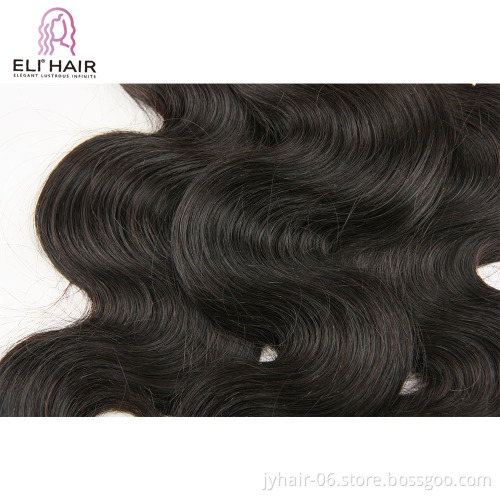 Brazilian Body Wave Lace Frontal Closure With Bundles Human Hair,Natural Human Hair,No tangle No shedding hair Bundles